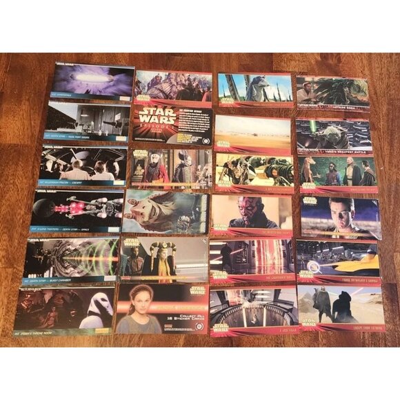 Star Wars Topps Widevision 24 Card Lot Episode 1 Return Of Jedi Revenge Of Sith - Picture 1 of 5